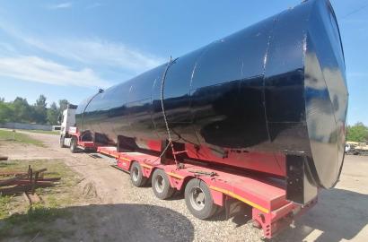 Новости — Отгрузка десяти стальных 50 м3 топливных резервуаров на нефтебазу, г. Сафоново — фото