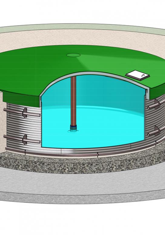 Вертикальные модульные емкости — Подземный резервуар — фото