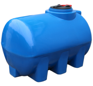 Горизонтальные бочки — Пластиковая емкость со смещенной крышкой 2000 литров GOR2000blue — фото