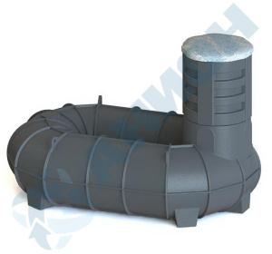 Подземные емкости — Резервуар U2000_CK_k590 для подземного хранения с увеличенной высотой горловины — фото