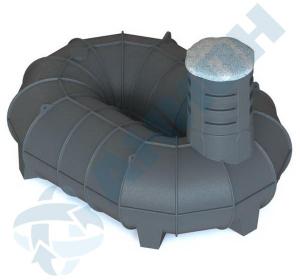 Подземные емкости — Резервуар U4500_CK_K590 для подземного хранения с увеличенной высотой горловины — фото