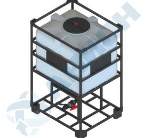 Химические емкости — Бункер 1100 л с краном — фото