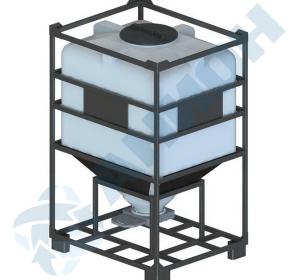 Химические емкости — Бункер 1100 л с шибером — фото