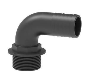 Комплектующие — Ниппель с резьбой и углом 90 градусов — фото