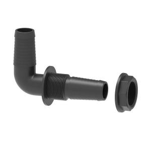 Комплектующие — Проходник 90 градусов с гайкой — фото